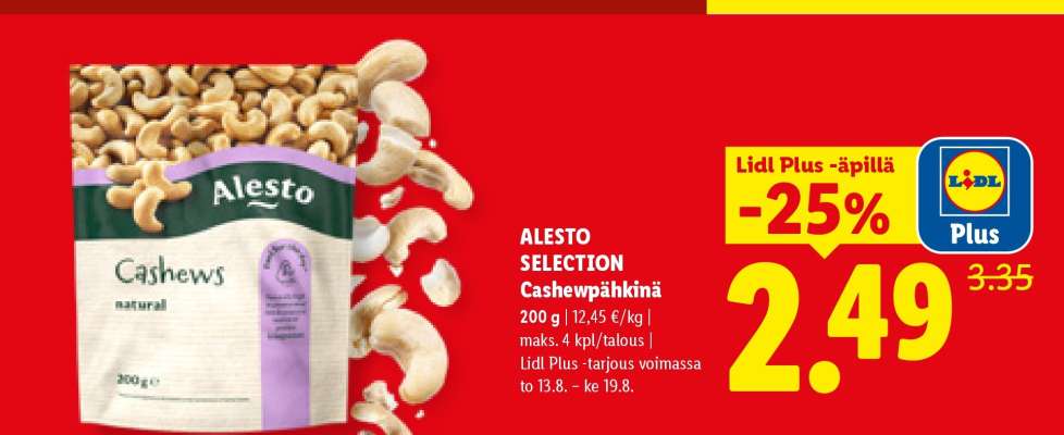 ALESTO SELECTION Cashewpähkinä