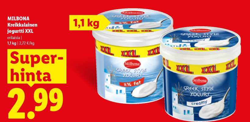 MILBONA Kreikkalainen jogurtti XXL