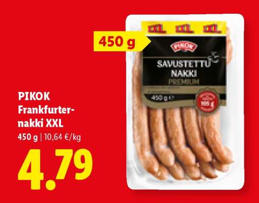 PIKOK Frankfurter-nakki XXL