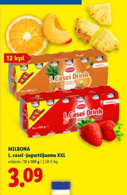 Milbona L. Casei -jogurttijuoma XXL