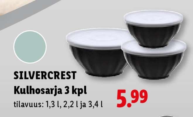 SILVERCREST Kulhosarja 3 kpl
