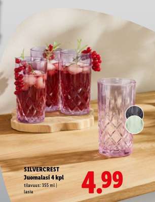 SILVERCREST Juomalasi 4 kpl