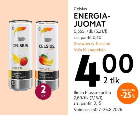 Celsius ENERGIAJUOMAT