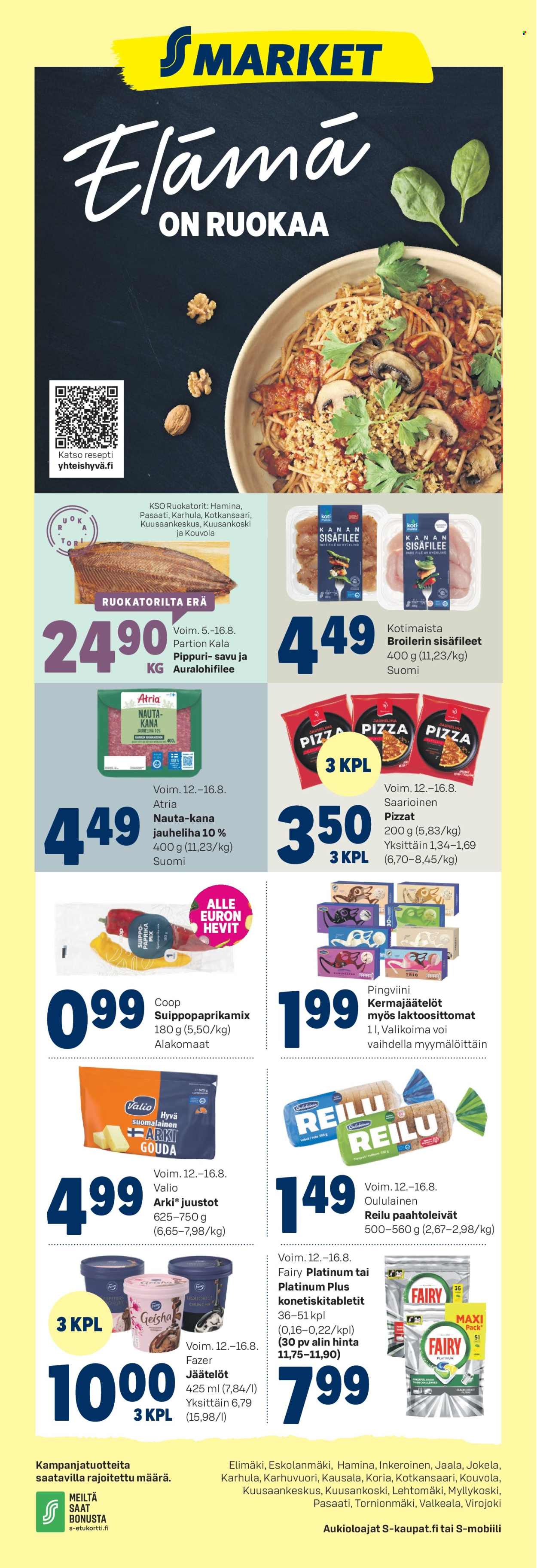 S-market tarjoukset - 12.08.2026 - 16.08.2026. Sivu 1