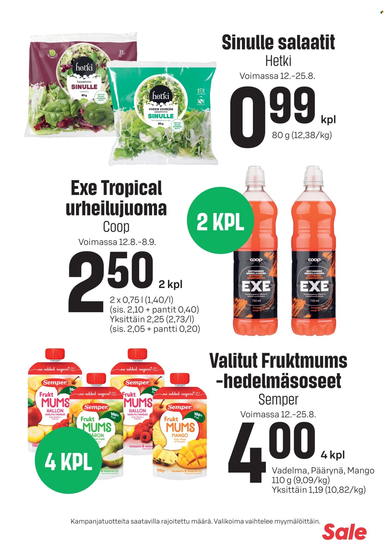 Sale tarjoukset - 12.08.2026 - 25.08.2026. Sivu 1