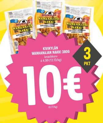 Kivikylän Wanhanajan Nakki 380g