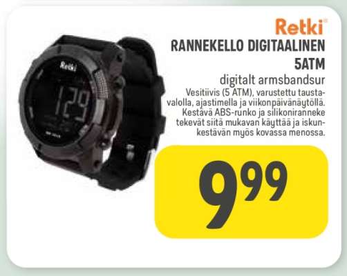 Retki RANNEKELLO DIGITAALINEN 5ATM