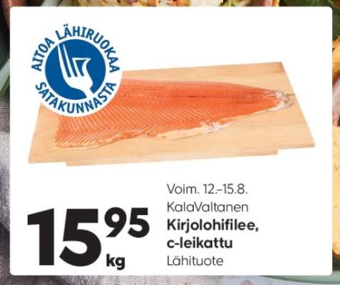 KalaValtanen Kirjolohifilee, c-leikattu