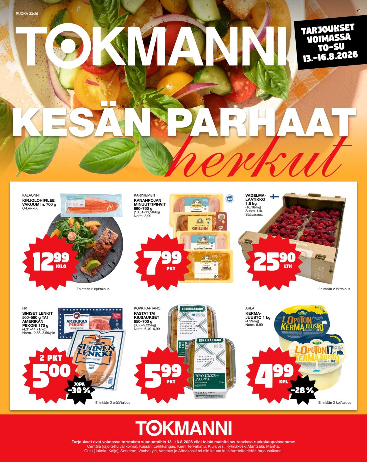 Tokmanni tarjoukset - 13.08.2026 - 16.08.2026. Sivu 1