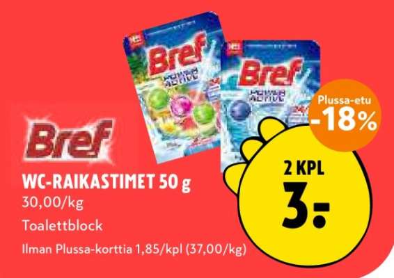 Bref WC-RAIKASTIMET 50 g