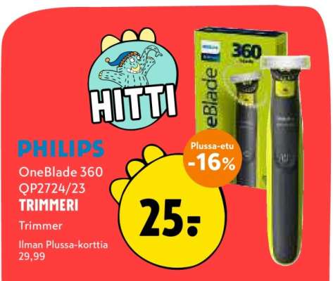 PHILIPS OneBlade 360 QP2724/23 TRIMMERI