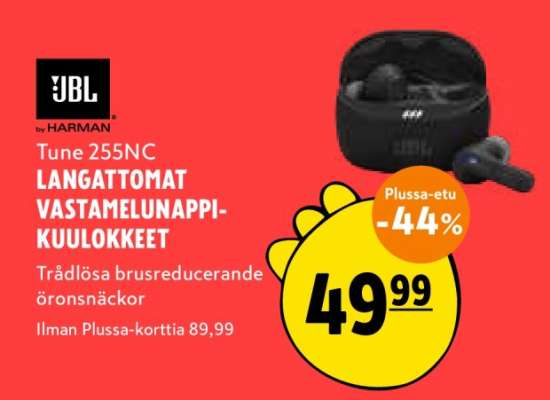JBL Tune 255NC LANGATTOMAT VASTAMELUNAPPI-KUULOKKEET