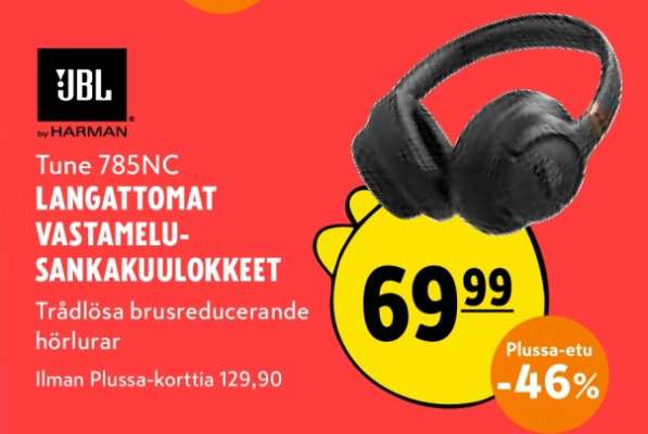 JBL Tune 785NC LANGATTOMAT VASTAMELUSANKAKUULOKKEET