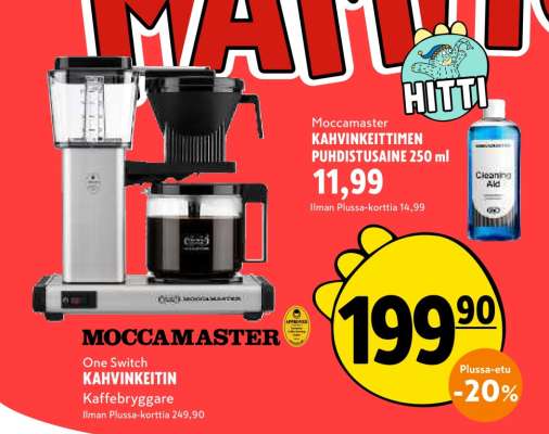 MOCCAMASTER One Switch KAHVINKEITIN