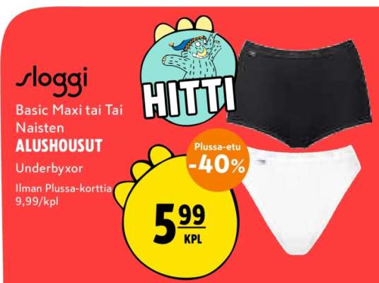 Sloggi Basic Maxi tai Tai Naisten ALUSHOUSUT