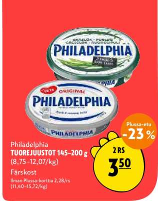 Philadelphia TUOREJUUSTOT 145-200 g