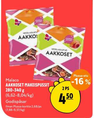 Malaco AAKKOSET MAKEISPUSSIT