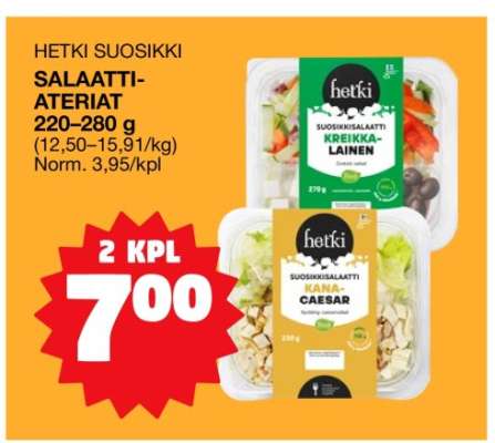 Hetki Suosikki Salaattiateriat
