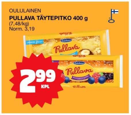 Oululainen Pullava Täytepitko