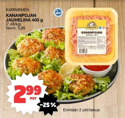 Kariniemen KANANPOJAN JAUHELIHA 400 g