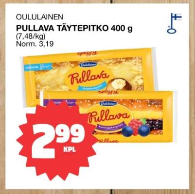 Oululainen Pullava Täytepitko 400 g