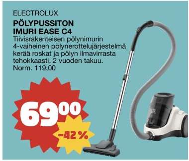 Electrolux Pölypussiton Imuri Ease C4