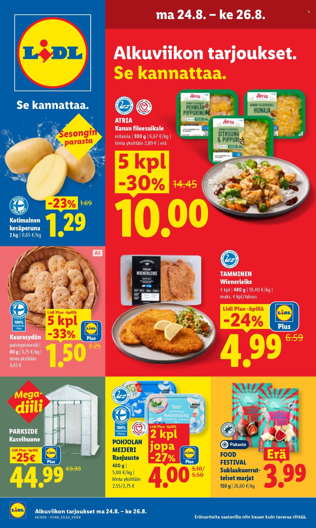 Lidl tarjoukset - 24.08.2026 - 26.08.2026. Sivu 1