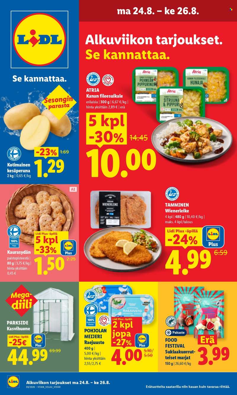 Lidl tarjoukset  - 24.08.2026 - 26.08.2026.
