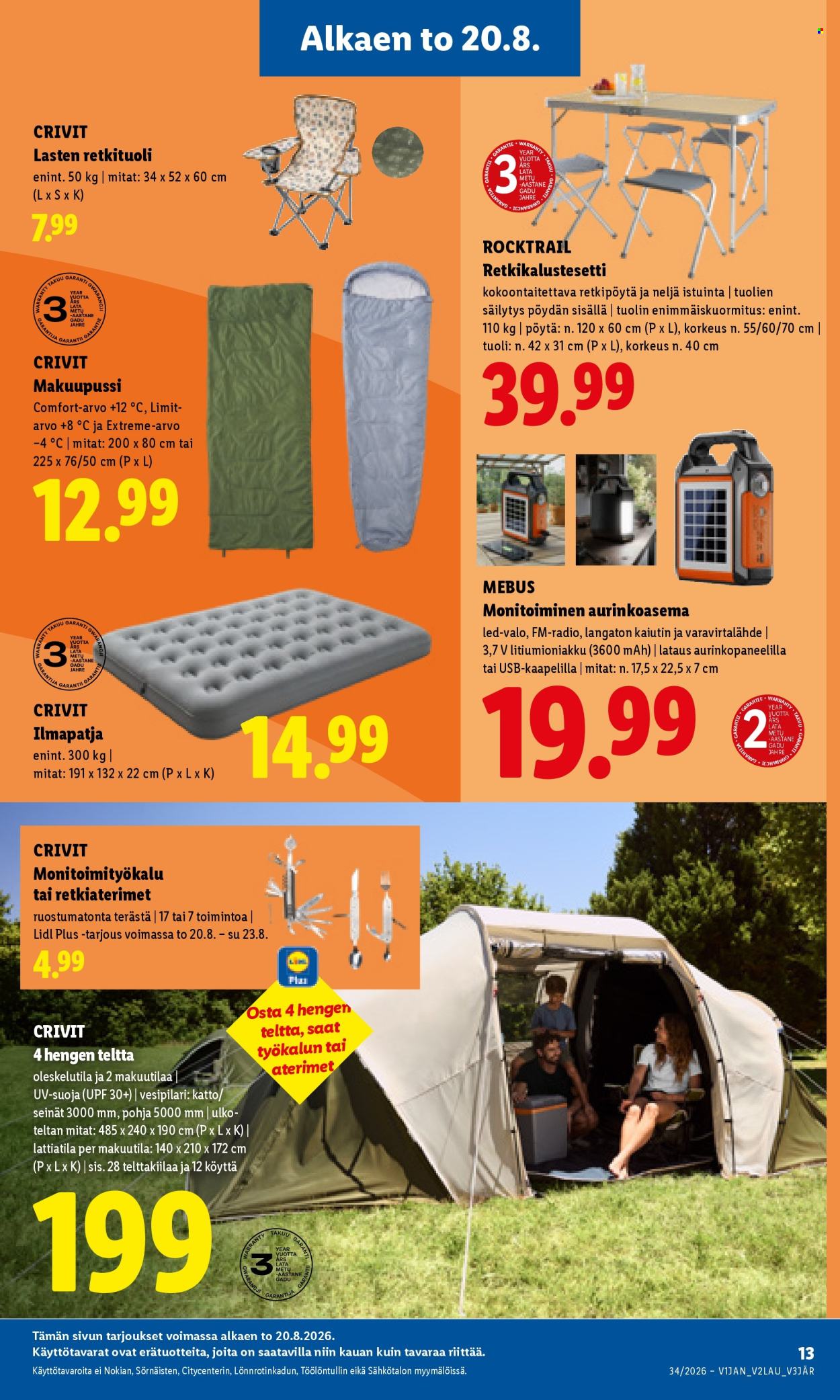 Lidl tarjoukset - 20.08.2026 - 23.08.2026. Sivu 15