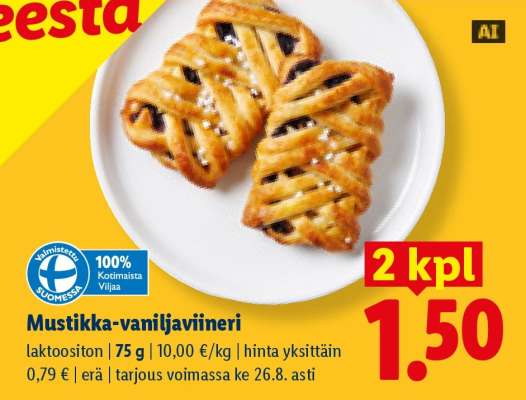 Mustikka-vaniljaviineri