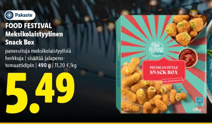 FOOD FESTIVAL Meksikolaistyylinen Snack Box
