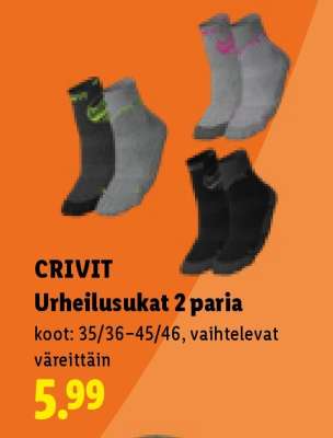 CRIVIT Urheilusukat 2 paria