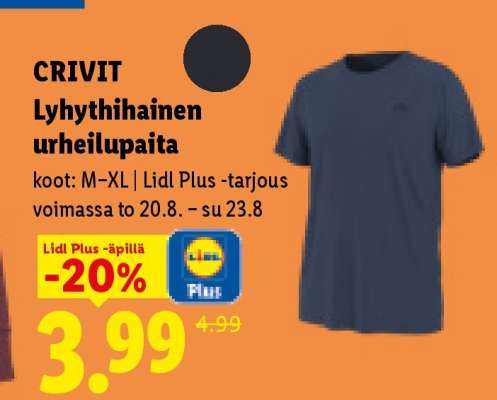 CRIVIT Lyhythihainen urheilupaita