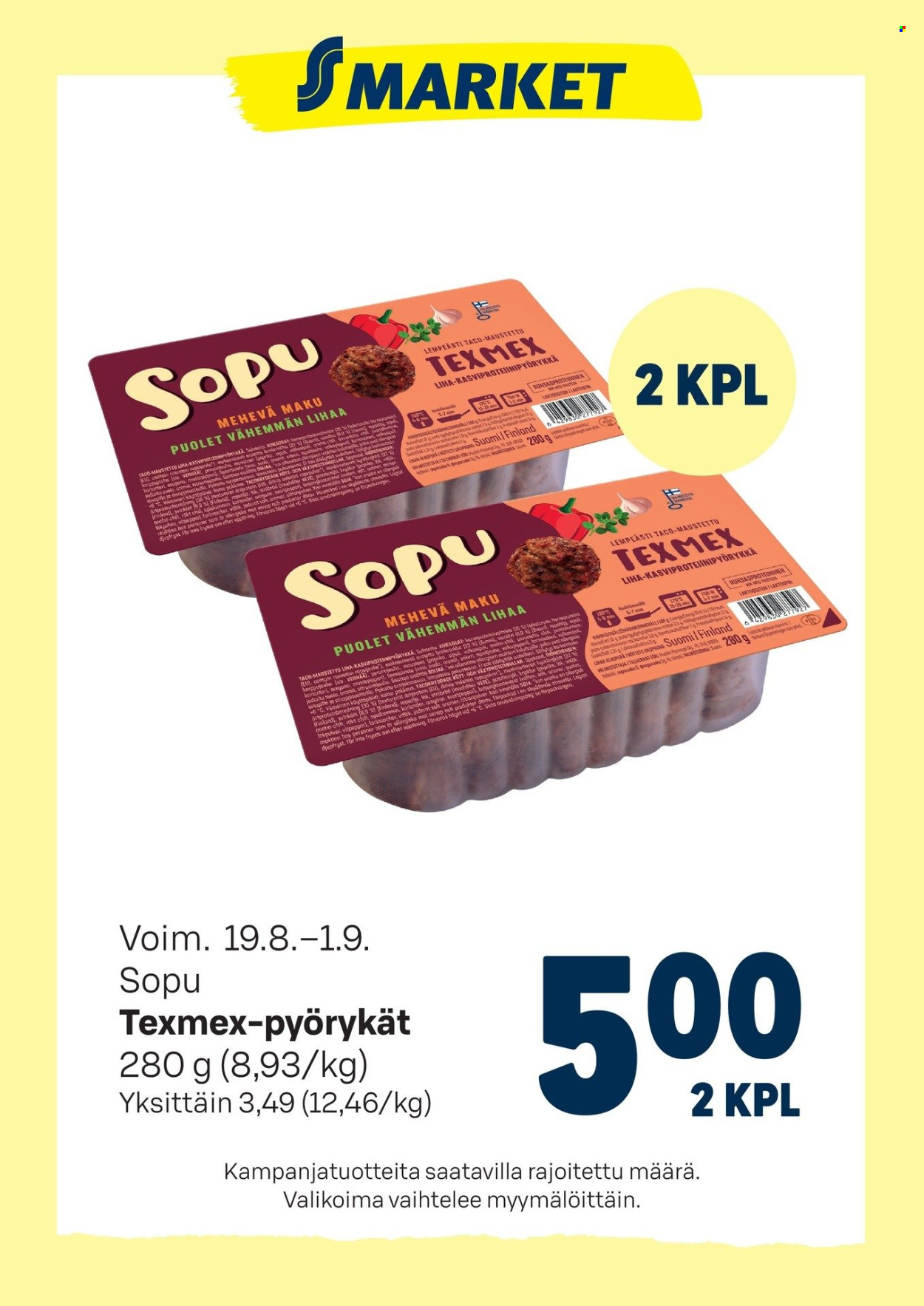 S-market tarjoukset - 19.08.2026 - 01.09.2026. Sivu 1