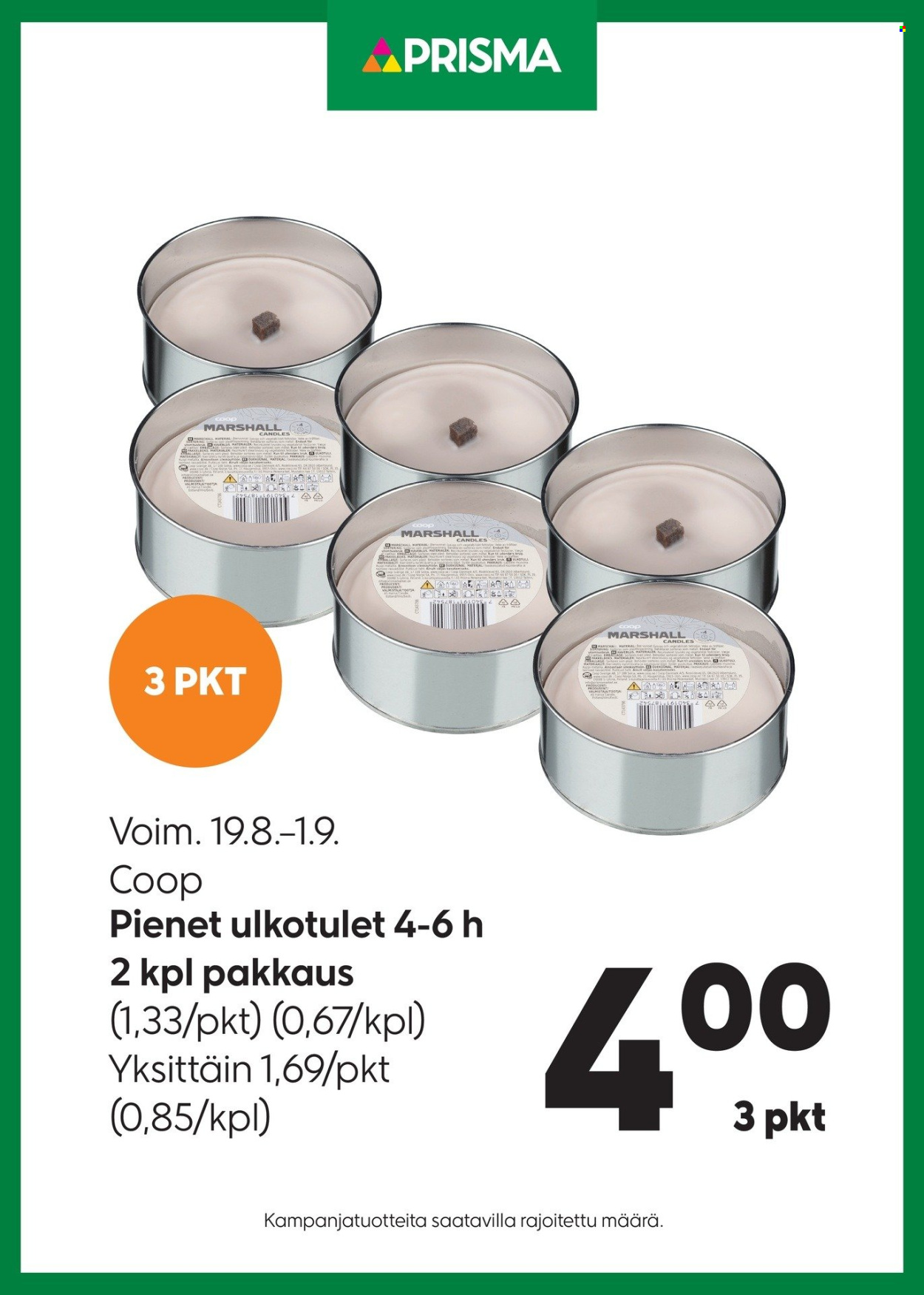 Prisma tarjoukset - 19.08.2026 - 01.09.2026. Sivu 1