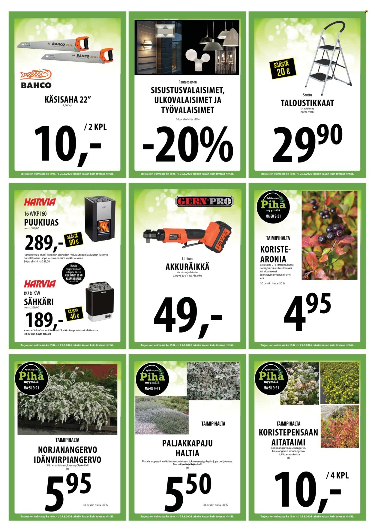 Tuuri tarjoukset - 19.08.2026 - 25.08.2026. Sivu 21