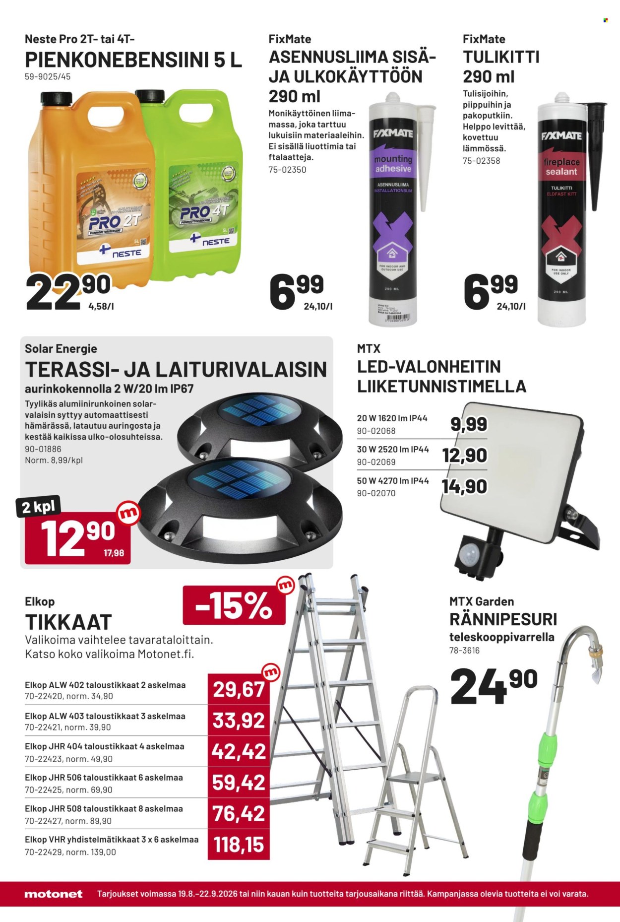 Motonet tarjoukset - 19.08.2026 - 22.09.2026. Sivu 12
