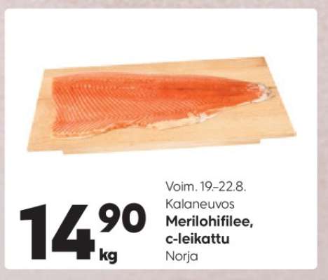 Kalaneuvos Merilohifilee, c-leikattu