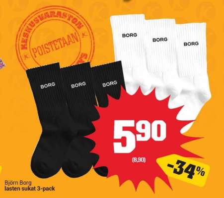 Björn Borg lasten sukat 3-pack
