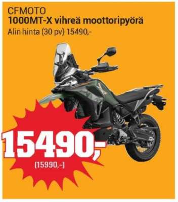 CFMOTO 1000MT-X vihreä moottoripyörä