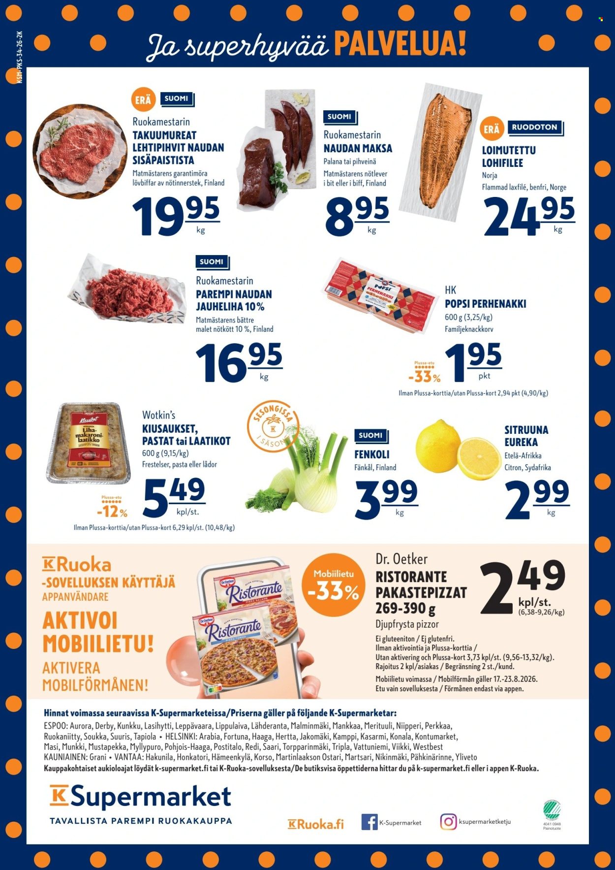 K-Supermarket tarjoukset - 20.08.2026 - 23.08.2026. Sivu 4
