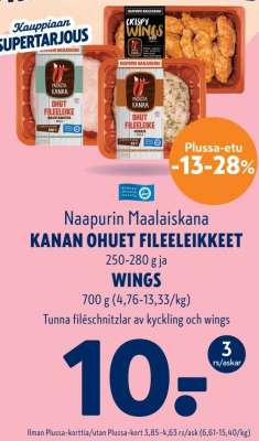Naapurin Maalaiskana KANAN OHUET FILEELEIKKEET