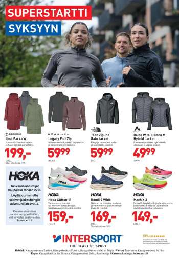 Intersport tarjoukset  - 22.08.2026 - 31.08.2026.