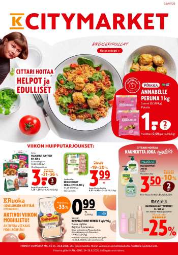 K-citymarket tarjoukset  - 24.08.2026 - 26.08.2026.