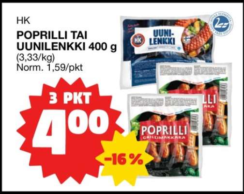 HK POPRILLI TAI UUNILENKKI 400 g