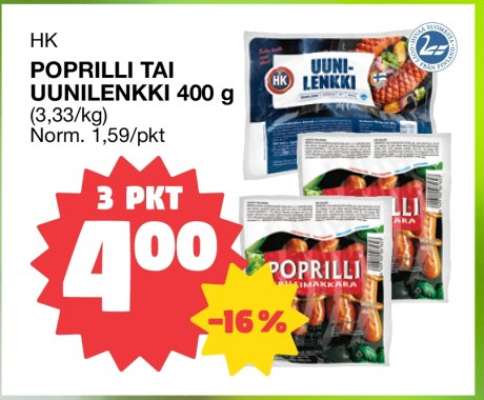 HK POPRILLI TAI UUNILENKKI