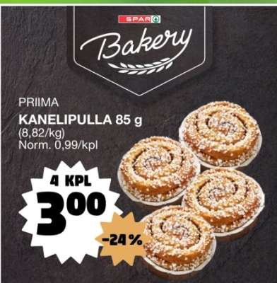 PRIIMA KANELIPULLA 85 g