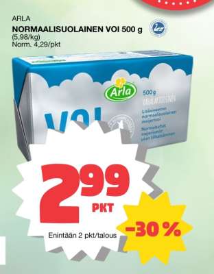 ARLA NORMAALISUOLAINEN VOI 500 g