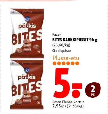 Fazer BITES KARKKIPUSSIT 94 g