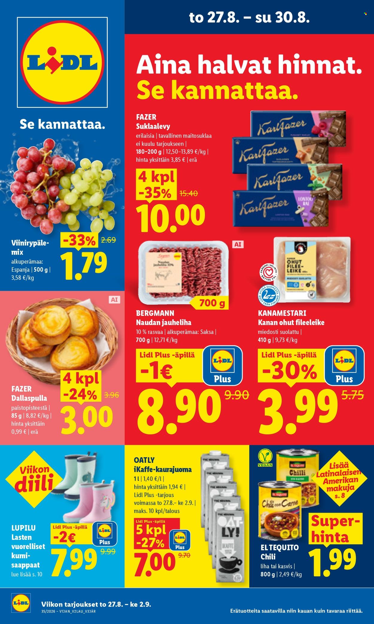 Lidl tarjoukset - 27.08.2026 - 30.08.2026. Sivu 1